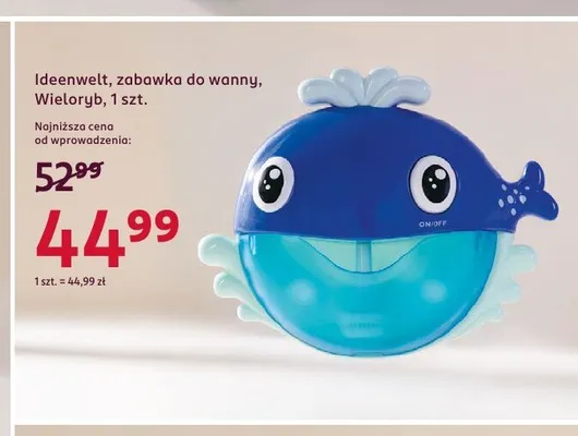 Zabawka do wanny Wieloryb Ideenwelt promocja w Rossmann