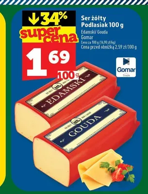 Ser żółty Podlasiak Edamski promocja w TOPAZ