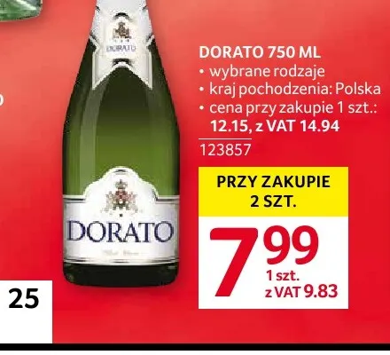 Wino musujące Dorato promocja w Selgros