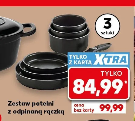 Zestaw patelni z odpinaną rączką promocja w Kaufland