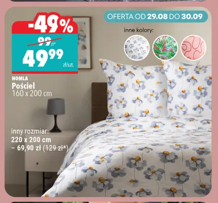 Pościel Homla 160x200 cm promocja w Biedronka Home