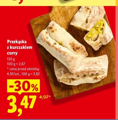 Przekąska z kurczakiem curry promocja w Lidl