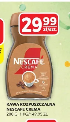 Kawa rozpuszczalna Nescafe Crema promocja w Top Market