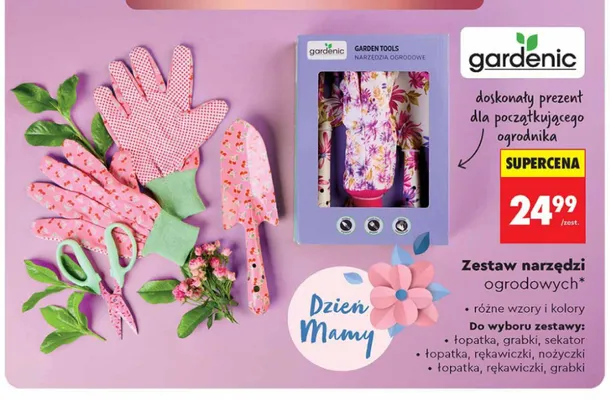 Zestaw narzędzi ogrodowych Gardenic promocja w Biedronka