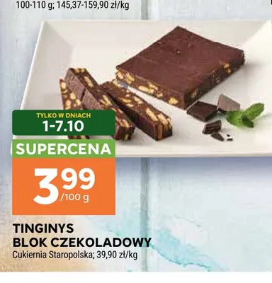 Tinginys blok czekoladowy Cukiernia Staropolska promocja w Stokrotka