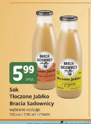Sok Tłoczone Jabłko słodkie odmiany Bracia Sadownicy promocja w Marketvita
