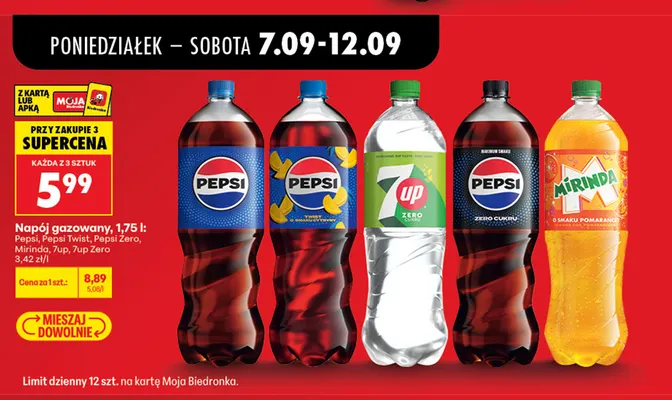 Napój gazowany Mirinda promocja w Biedronka