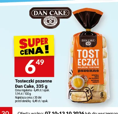 Tosteczki pszenne Dan Cake promocja w Twój Market
