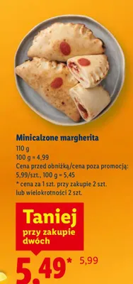 Minicalzone margherita promocja w Lidl