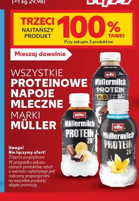 Proteinowe napoje mleczne marki Müller promocja w Kaufland