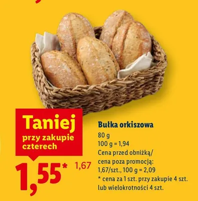 Bułka orkiszowa promocja w Lidl