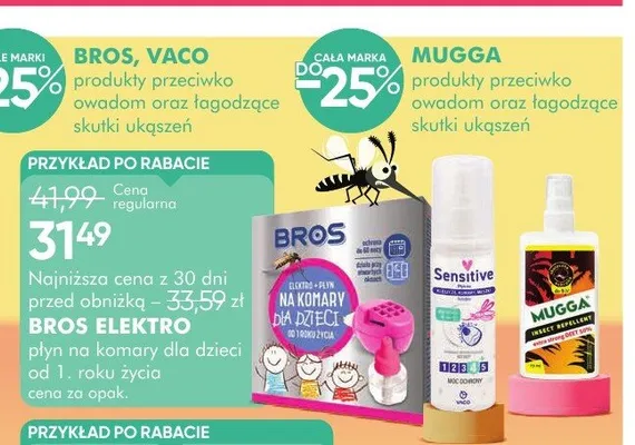 Płyn na komary dla dzieci od 1 roku życia Bros Elektro promocja w Super-Pharm