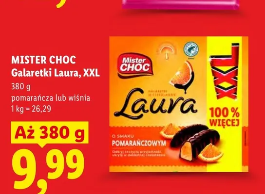 Galaretki Laura Mister Choc pomarańczowe promocja w Lidl