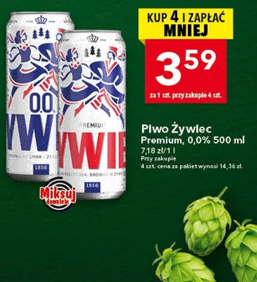 Piwo Premium 0,0% promocja w LEWIATAN