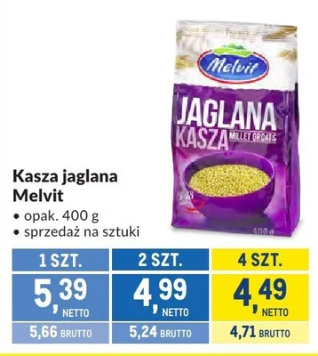 Kasza jaglana Melvit promocja w Makro