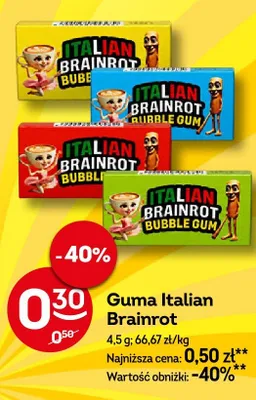 Guma do żucia Italian Brainrot promocja w Żabka