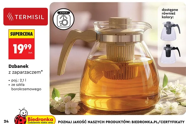 Dzbanek z zaparzaczem promocja w Biedronka
