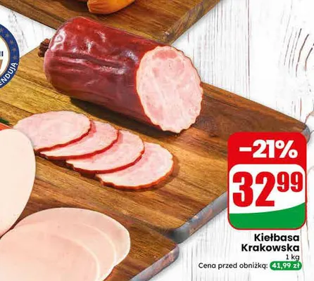Kiełbasa Krakowska Agro Rydzyna promocja w Dino