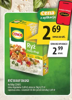 Ryż biały długi Cenos promocja w Arhelan