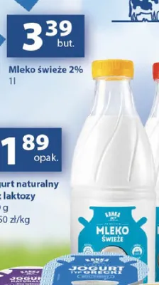 Mleko świeże Kanka 2% promocja w Delikatesy Centrum