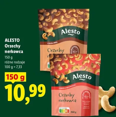 Orzechy nerkowca o smaku BBQ Alesto promocja w Lidl