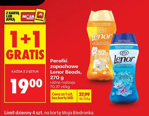 Perełki zapachowe Lenor Beads różne rodzaje promocja w Biedronka
