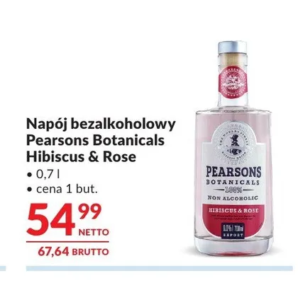 Napój bezalkoholowy Pearsons Botanicals Hibiscus & Rose promocja w Makro