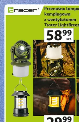 Przenośna lampa kempingowa z wentylatorem Tracer LightBreeze promocja w Auchan