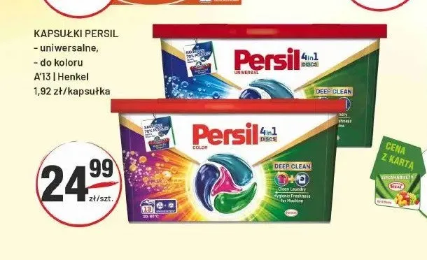 Kapsułki do prania Persil Universal promocja w Sedal