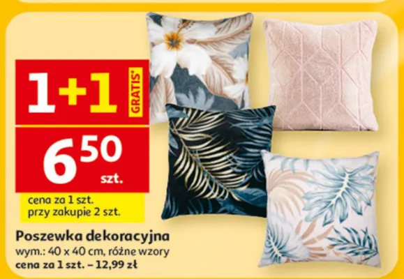 Poszewka dekoracyjna, różne wzory promocja w Auchan