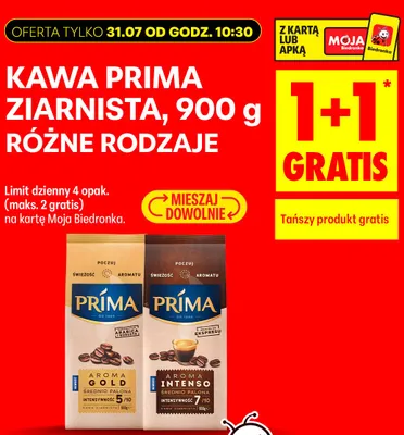 Kawa ziarnista Prima Aroma Gold promocja w Biedronka