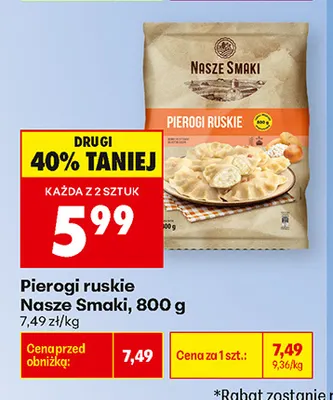 Pierogi ruskie Nasze Smaki promocja w Biedronka