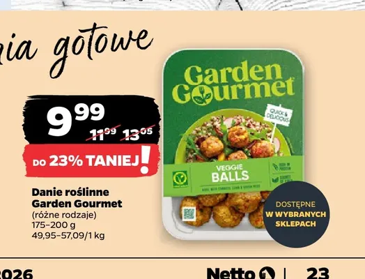 Danie roślinne Garden Gourmet promocja w Netto