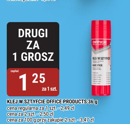 Klej w sztyfcie Office Products promocja w bi1