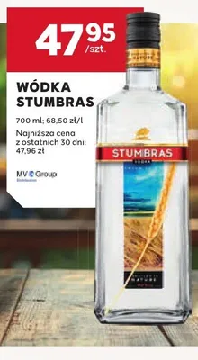 Wódka Stumbras promocja w Stokrotka