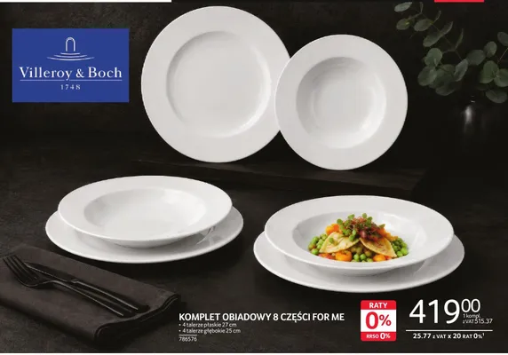 Komplet obiadowy 8 części For Me Villeroy & Boch promocja w Selgros