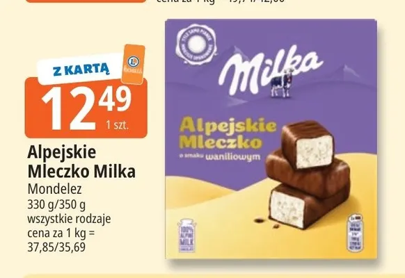 Alpejskie Mleczko Milka promocja w Leclerc