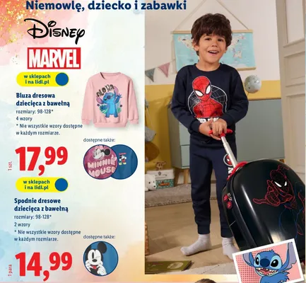 Bluza dresowa dziecięca z bawełną promocja w Lidl