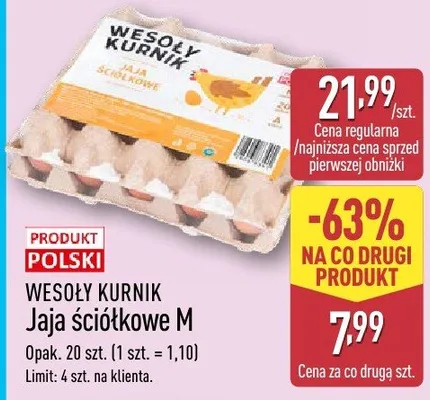 Jaja ściółkowe M Wesoły Kurnik promocja w Aldi