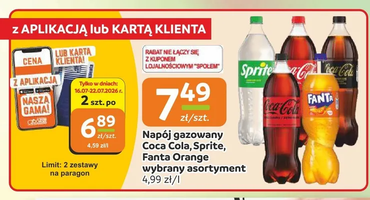Napój gazowany Fanta Orange promocja w Społem Częstochowa