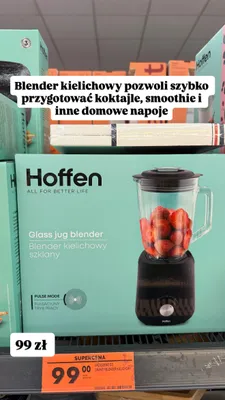 Blender kielichowy szklany Hoffen promocja w Biedronka