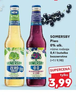 Piwo bezalkoholowe Somersby Blackcurrant & Lime promocja w Kaufland
