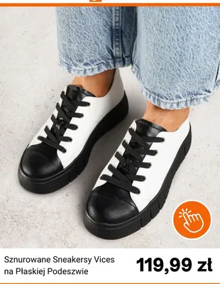 Sneakersy sznurowane Vices na płaskiej podeszwie promocja w Born2be