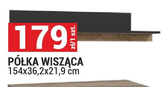 Półka wisząca 154x36,2x21,9cm promocja w Merkury Market