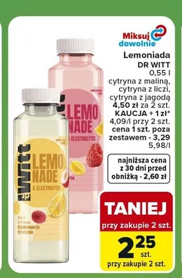 Lemoniada cytryna z jagodą Dr Witt promocja w Carrefour Express