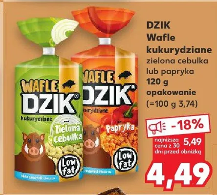 Wafle kukurydziane papryka promocja w Kaufland