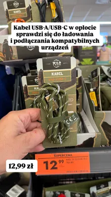 Kabel USB-A/USB-C Wild Trek promocja w Biedronka