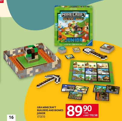Gra Minecraft Builders and Biomes Junior promocja w Selgros
