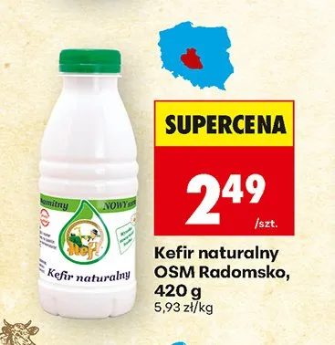 Kefir naturalny OSM Radomsko promocja w Biedronka