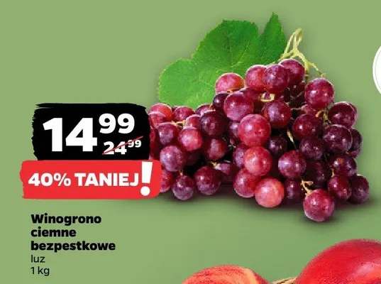Winogrono ciemne bezpestkowe promocja w Netto